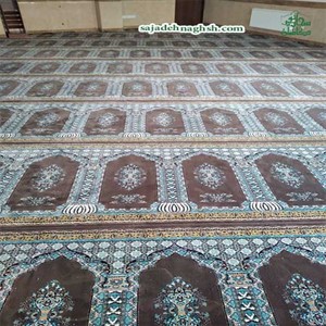 خرید فرش سجاده قیمت مناسب از شرکت سجاده نقش- طرح باستان-نمازخانه مدرسه مومن آباد-سمنان