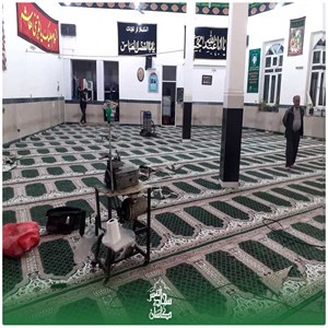 نصب فرش سجاده ای مسجد سلمان آباد