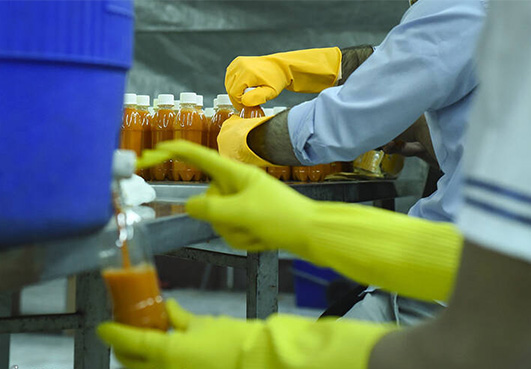 تولید آب هویج برای بیمارستان در ایام کرونا