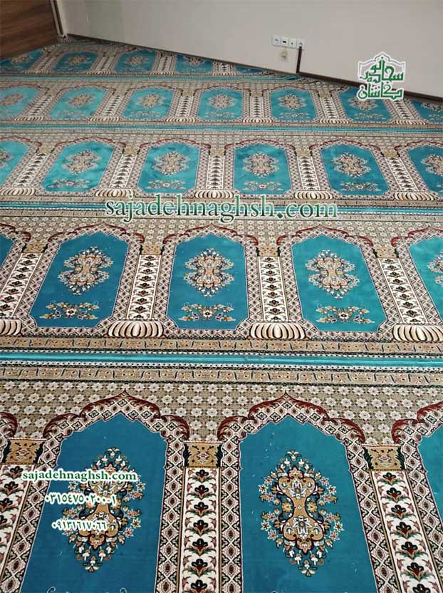فروش-فرش-مسجد-توسط-شرکت-سجاده-نقش-کاشان-برای-نمازخانه-بنیاد-برکت-تهران