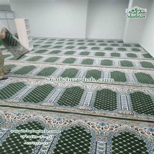 خرید فرش نمازخانه برای نمازخانه بهداشت و درمان کرمانشاه- طرح خاتم