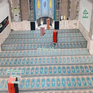 خرید فرش محرابی در مسجد صاحب الزمان روستای حسین آباد-طرح کثیر