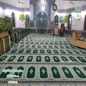 خرید فرش سجاده ای در مسجد حضرت ولی عصر(عج)شهرستان شهمیرزاد سمنان - طرح صابر