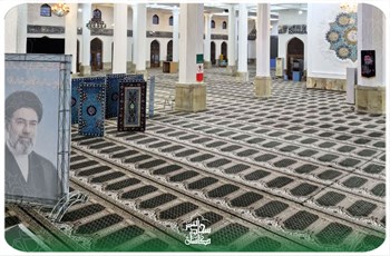خرید فرش سجاده ای مسجد به رنگ قهوه ای در مصلای رشت