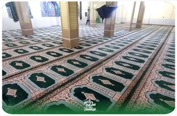 خرید 300 متر فرش سجاده ای مسجد به رنگ سبز در شهر یزد