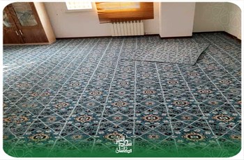 نمونه کار خرید و نصب فرش تشریفات در بنیاد شهید