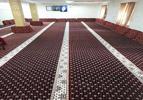 نصب سجاده فرش تشریفاتی در مسجد سلیمان